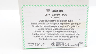 Vygon 1340.08 Dual Flow Gastric Aspiration Tube 08Fr x 60cm - Box of 10